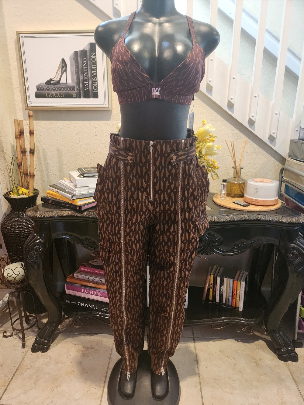 Adidas x Ivy Park Monogram Zip ONLY Pants size S NEW - Picture 4 of 8
